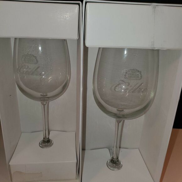 Stella Artois Cidre Etched 16 ounce Chalice Wine Glass for Cider Lot of 2 - Picture 1 of 4